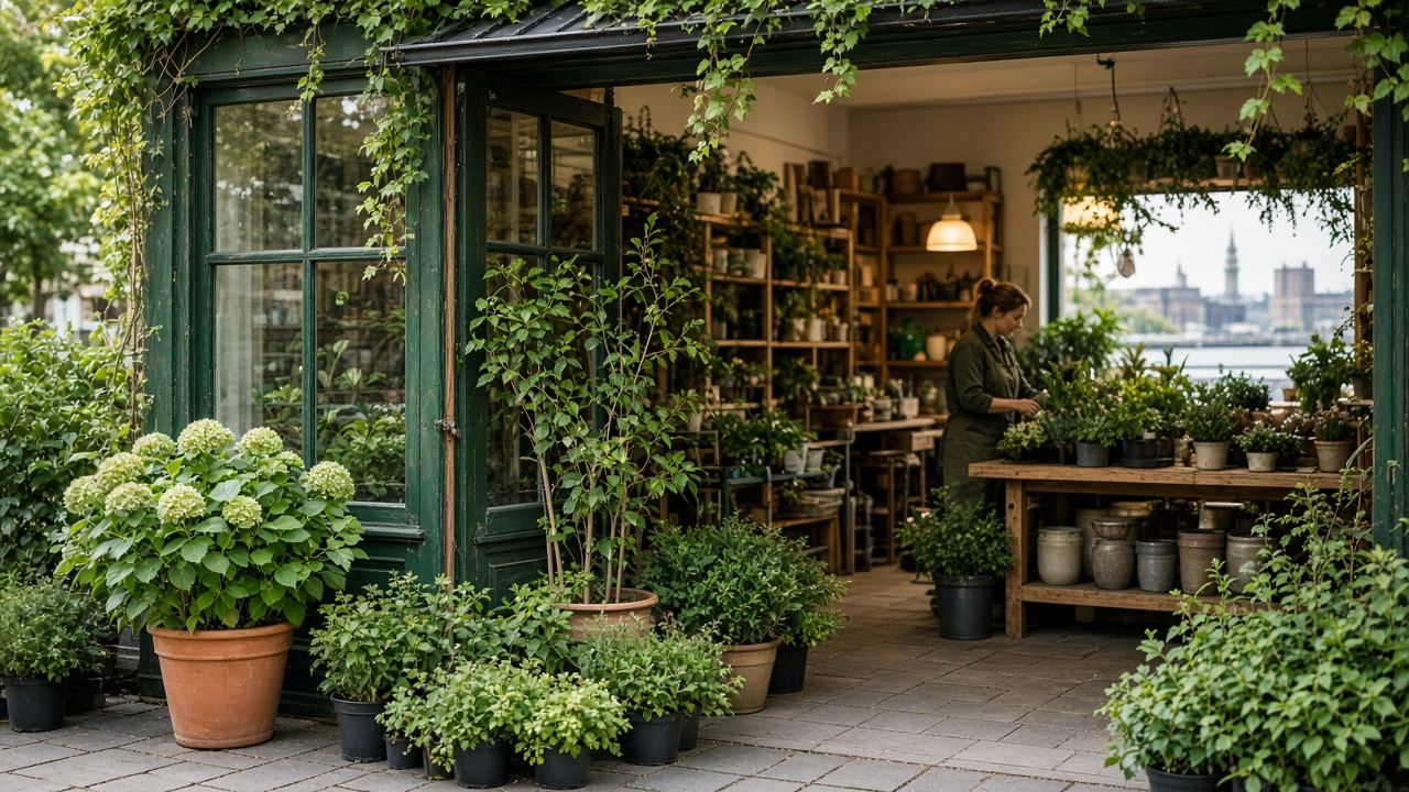 Plant nursery / garden centre at Stonehive House